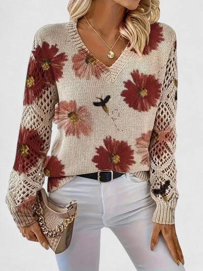 Anna™ | Elegant blomstret trøje