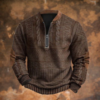 Anton™ | Strikket sweater med lynlåsdetalje