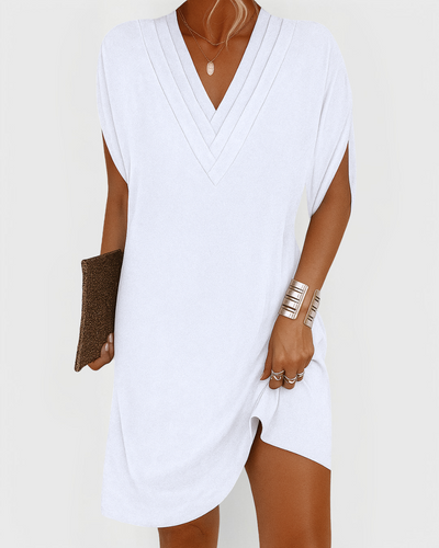 Jannie™ | Elegant sort kjole med V-hals