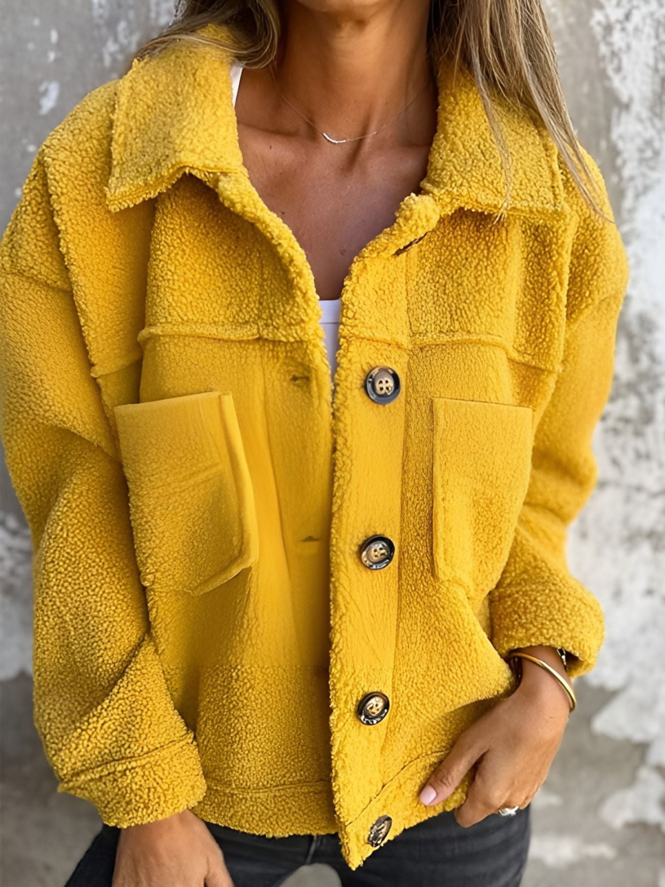 Lea™ | Varm & stilfuld teddyfrakke