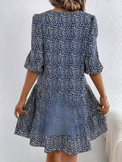 Ines | Blomstret Fit-and-Flare Kjole
